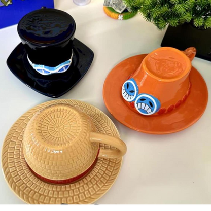 One Piece Hat Shaped Cup and Saucer Set