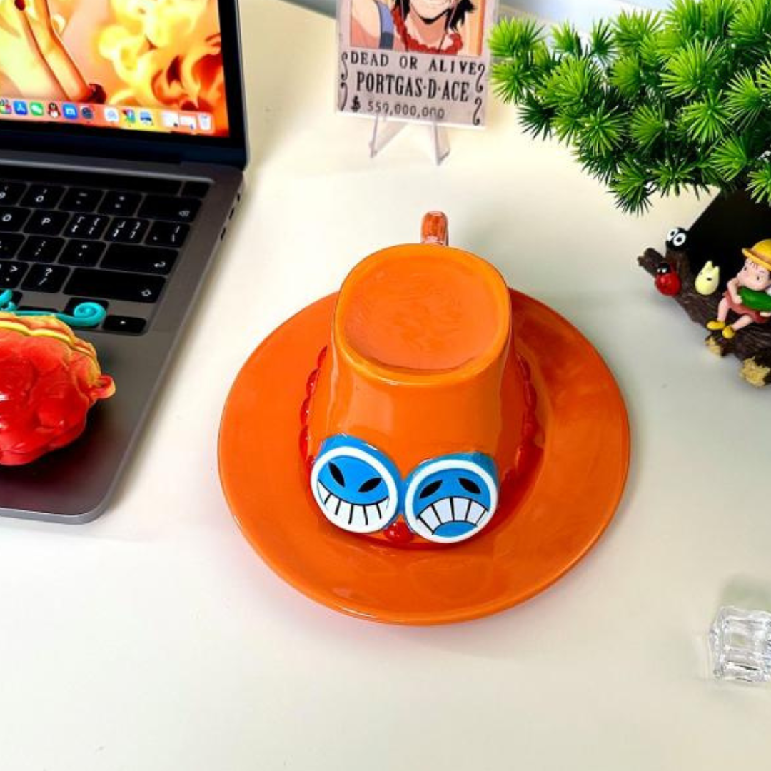 One Piece Hat Shaped Cup and Saucer Set